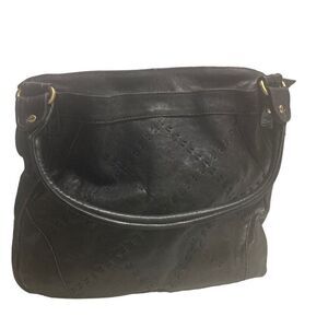 CHOCOLAT BLU Women’s Vegan Leather Handbag Black 10X4X12 Shoulder Bag Tote